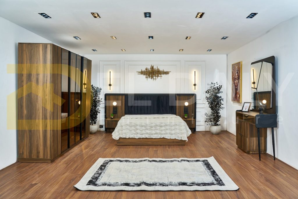 غرفة نوم بلاك ستيل